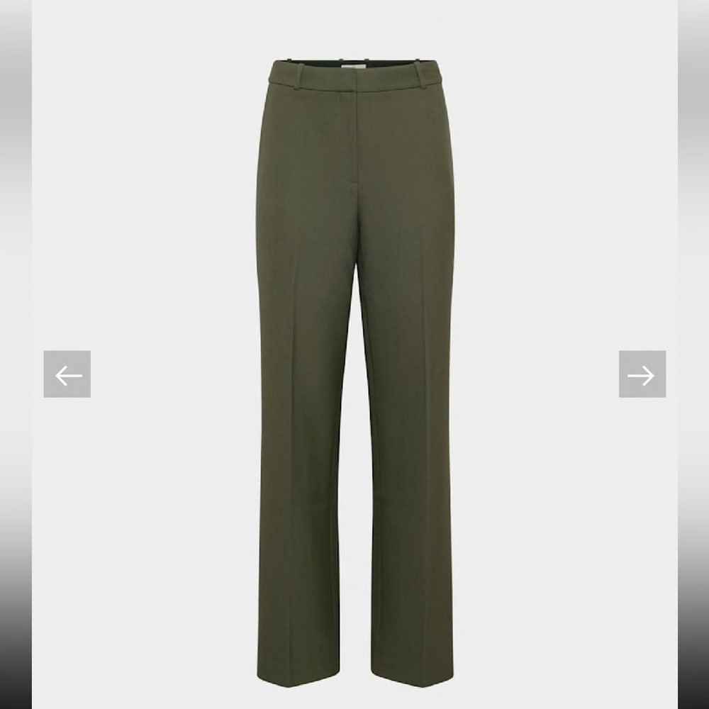 NWT Aritzia Babaton Dark Olive Pants - size 2 - Picture 6 of 6